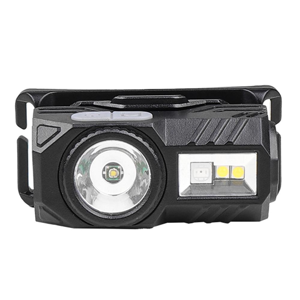 LED Headlamp Flashlight Rechargeable High Brightness Headlight Portable Clip-on Cap Light with 9
