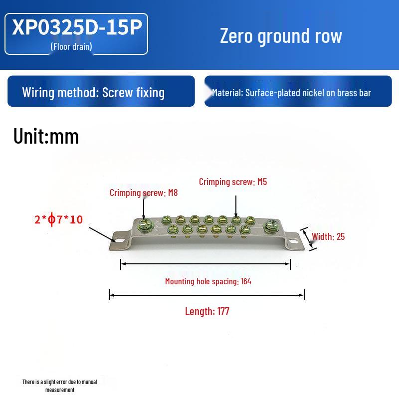 Dual-Row Copper Terminal Box with 2*25 Strong Light Connections