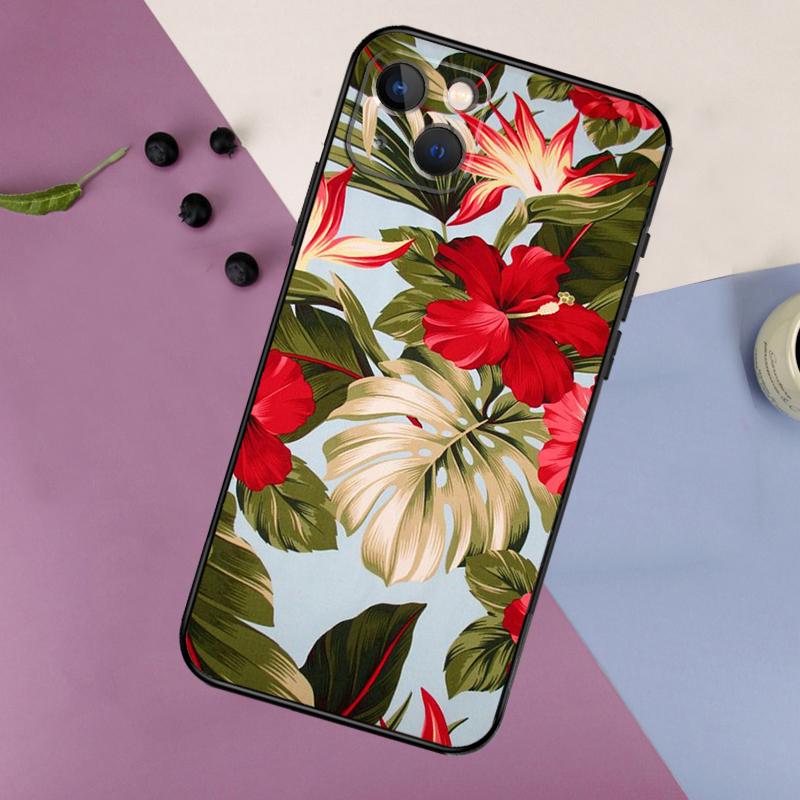 Tropical Paradise Hawaiian Birds Phone Case For iPhone 11 12 13 14 16 15 Pro Max Mini 7 8 Plus X XR XS Max Bumper Cases Cover