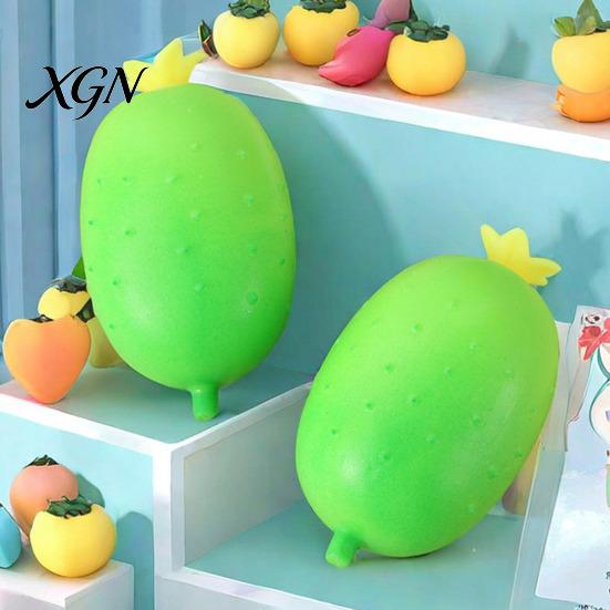Realistic Vegetable Toy Stress Relief Simulation Cucumber Anti-Anxiety Cartoon Watermelon Squeeze Fidget Stretchy Sensory Office Worker