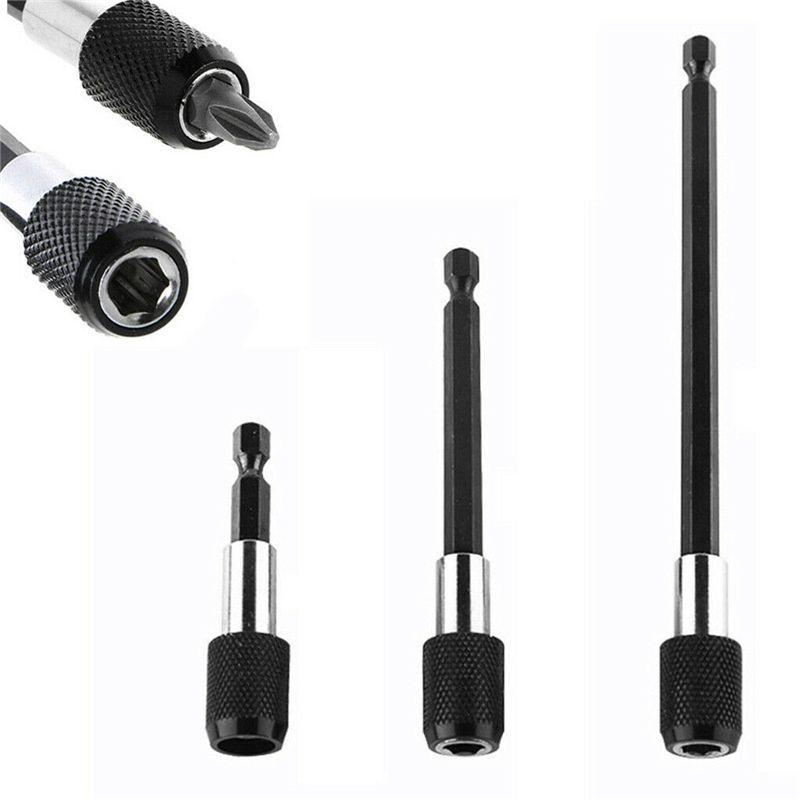 3pcs Set 1/4 Hex Shank Screw Driver Extension Bit Quick Release Holder Tool High Hardness Magnetic Drill Extension For Reliable Use