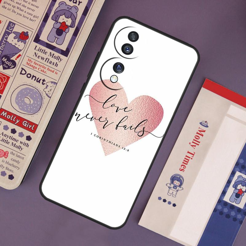 Christian Scripture Case For Honor Magic 6 5 7 Pro Honor 200 Pro 50 70 90 Lite X9b X9a X8b X8a X8 X9 X9c Cover