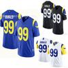 Rams 99 Donald Football Jersey 3rd Gen Blue White Mens Sports Shirt