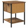 Nightstand Set of 2 Reclaimed Wood Look 34 X 35.5 X 45 Cm Engineered Wood