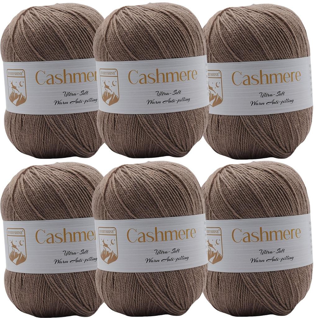 6pcs Cashmere Yarn Set, Ultra-Soft Polyester Blend, 300g/10.58oz Total, for DIY Crochet & Knitting, Warm Hand-Woven Crafts