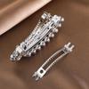 Double Row Hair Clip High-end Elegant Barrettes Exquisite Spring Hairpin  Hair Accessories