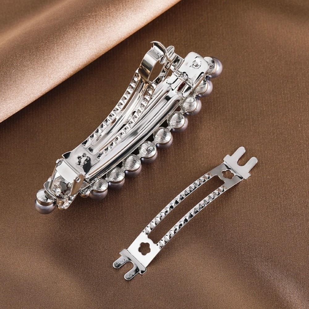 Double Row Hair Clip High-end Elegant Barrettes Exquisite Spring Hairpin Hair Accessories