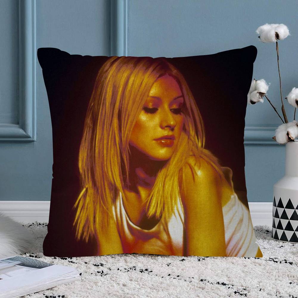 Christina Aguilera Singer Cushion Cover x Polyester Sofa Cushions Decorative Throw Pillows Home Decoration Pillowcover
