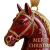 Yousheng Merry Christmas Horse Bell Decoration Home Office Holiday Party Xmas Tree Horse Shape Bell Eyes Hanging Ornament Horse Lover Gift