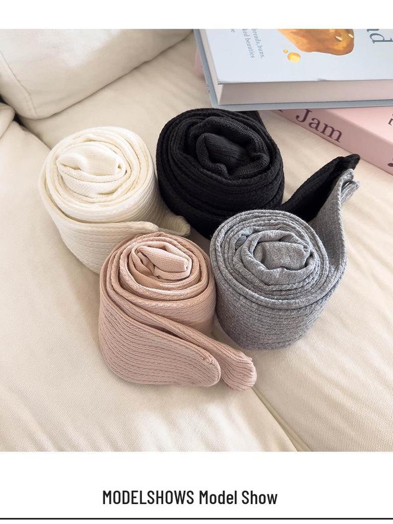 Zopfstrickstrumpfhosen für Mädchen: Herbst/Winter Funktionsunterwäsche, Hohe Elastizität, Baumwoll-Strumpfhose mit Füßen