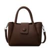 Stylish and Simple Hand Bag, New Women's Bag, Casual Lychee Pattern Bucket Bag, Trendy Texture Messenger Bag