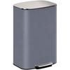 50L Kitchen Bin with Soft-Close Lid and Stay-Open Function, Stainless Steel Pedal Bin with Removable Inner Bucket, Carry Handle for Kitchen, Office