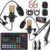 BM800 Microphone Kit with Sound Card & Headphones for Live Streaming and Podcasts