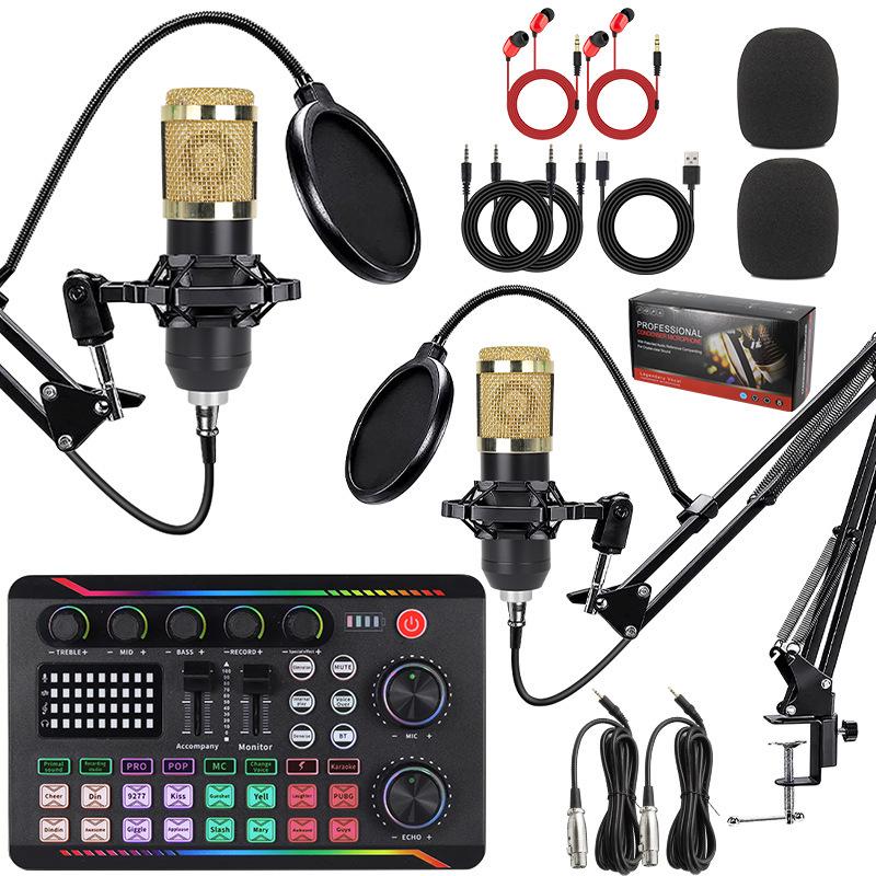 BM800 Microphone Kit with Sound Card & Headphones for Live Streaming and Podcasts
