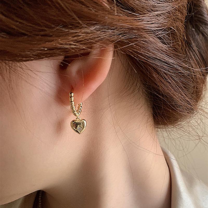 Female Star Niche Design High-end Trendy Temperament Heart Earrings