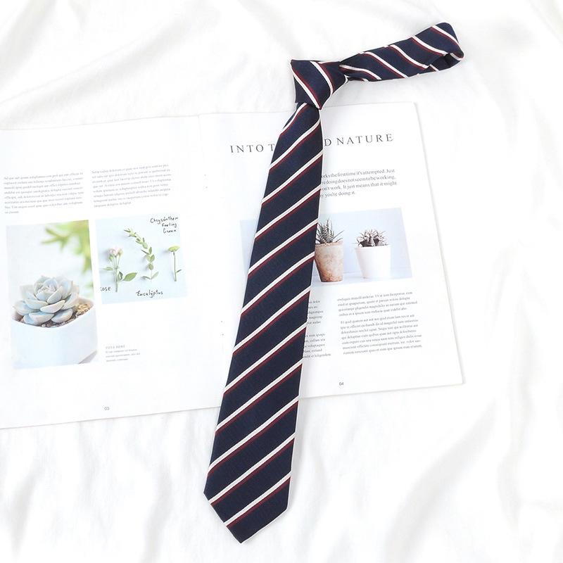 Lemon Sea Salt Plaid School Uniform Tie - Handmade Japanese Academy Style for Men & Women