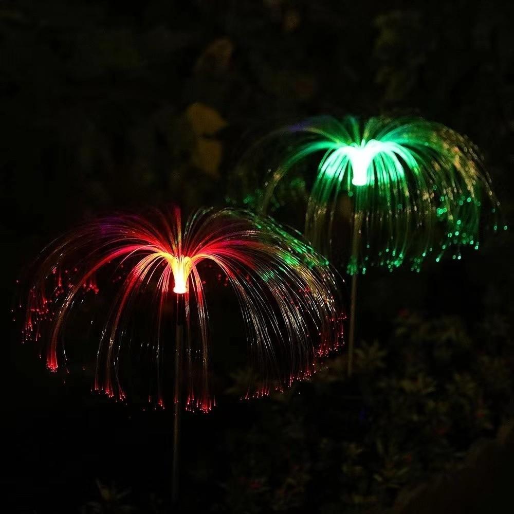 Flowers LED Solar Light Fiber Optic Landscape Lights New Jellyfish Garden Lamp Pathway