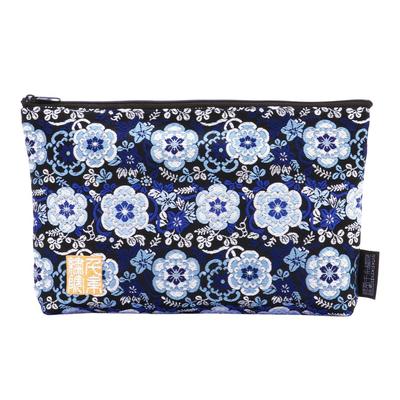 Senshishuin Nishijin Brocade Stamp Book Case by Ayaka Kuro Ruri Pouch/Shrine (Lined) (Medium Size)