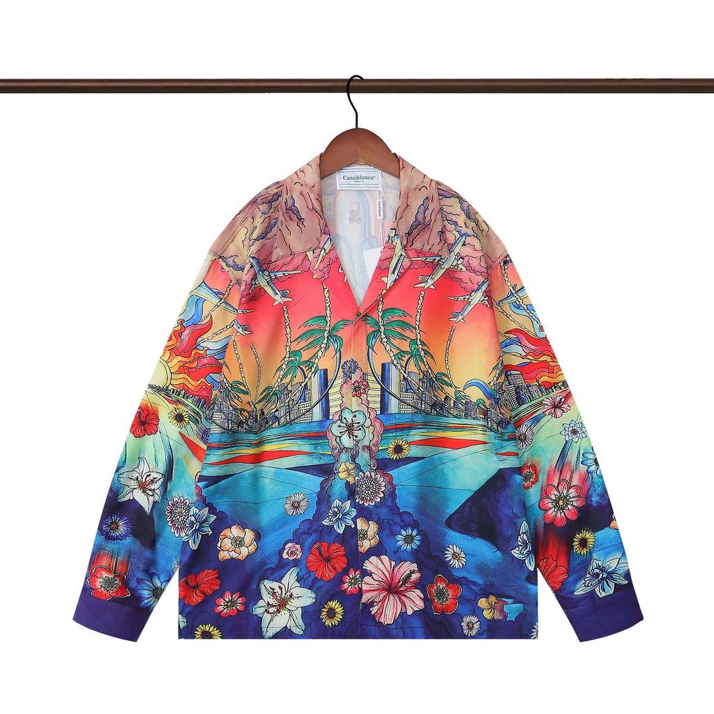 FlowStreet Men's Printed T-shirt, Men's and Women's Long Sleeved Shirt, Fashionable and Comfortable Casual Men's T-shirt