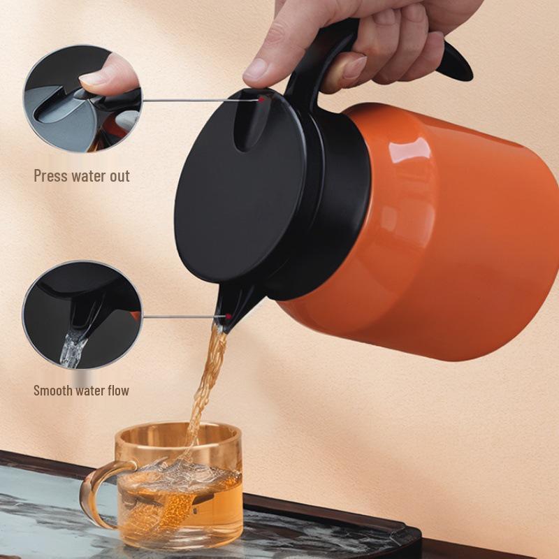 316 Stainless Steel Insulated Kettle with Tea Infuser - Compact Home or Office Hot Water Bottle