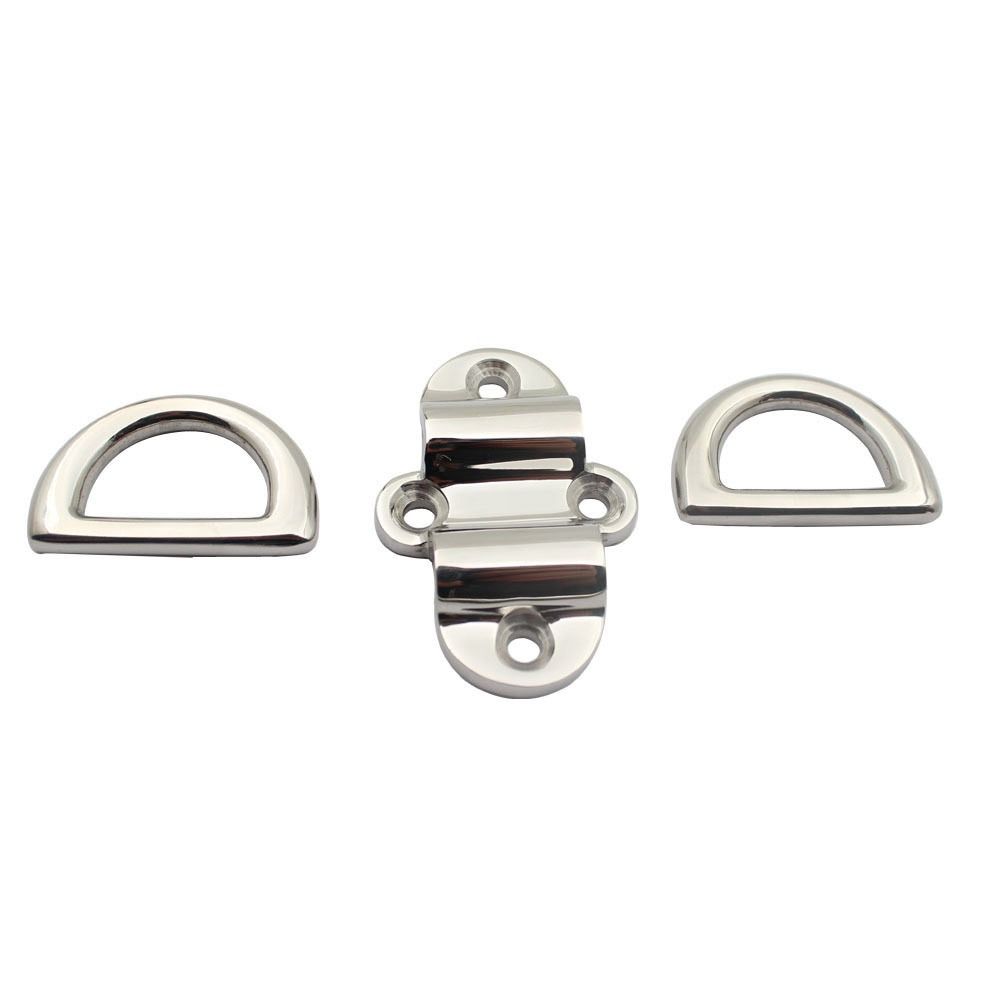 Folding Design Deck Pull Lift Ring Double D Ring Marine Folding Pad Eye  Marine Use