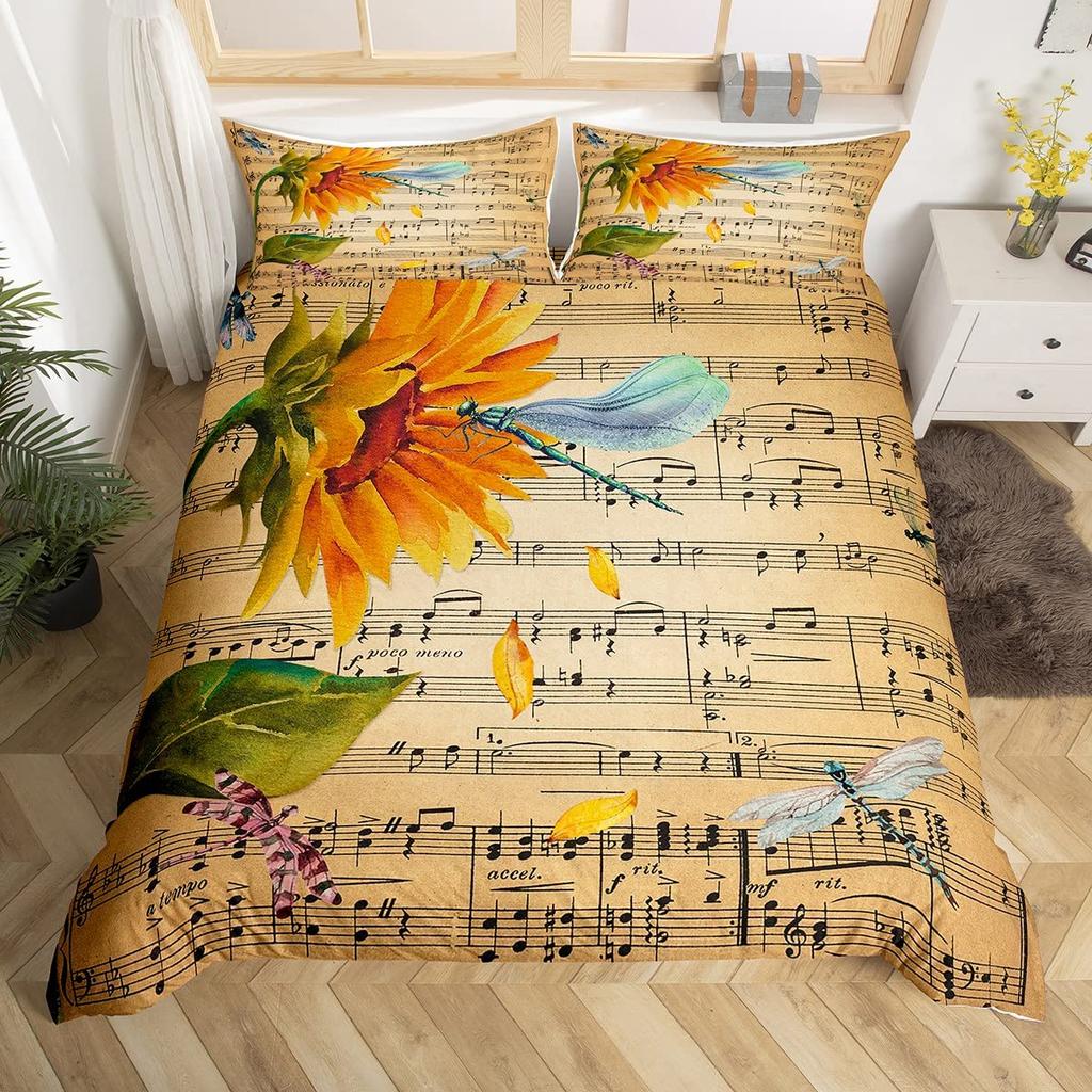 Comforter Dragonfly Flowers Bedding Set Rustic Aesthetic Animal Dragonflies Farmhouse Comforter Gifts For Women Girls
