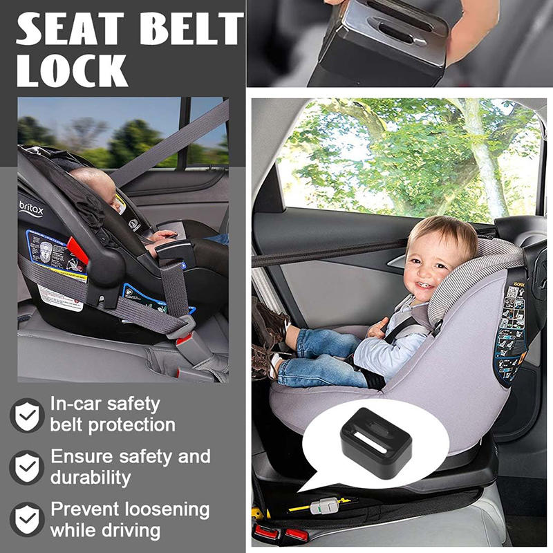 Car Seat Belt Buckle Cover Protector - 1-Pack Soft Silicone Safety Latch Guard for Child Proof Scratch Prevention Universal Fit Black