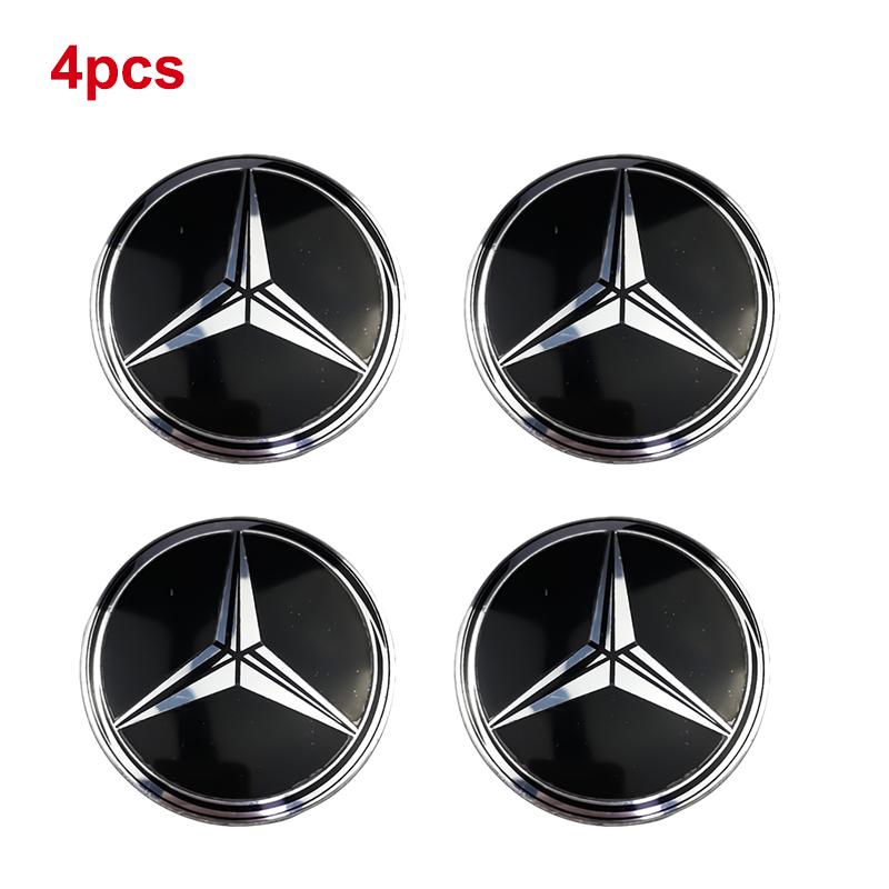 WVQ5   75mm Car Decals Wheel Hub Sticker for Mercedes Benz W176 W166 W163 W203 W204 W205 W210 W212 W221 Auto Rim Center Logo Decoration
