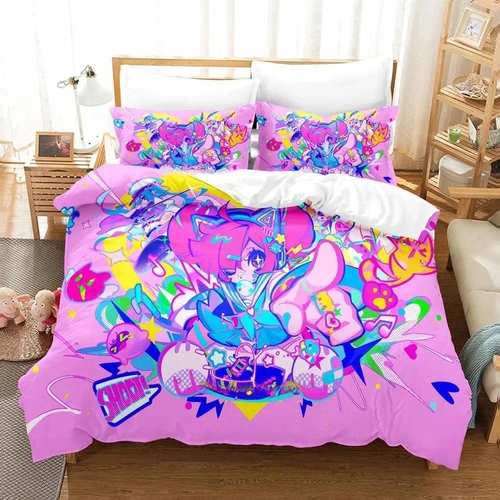 Fashion Music Game Muse Dash Beding Set Printed Bed Linen Set With Pilowcase Soft Duvet Cover Soft Single Double Quen Super King-Sized Dimensionsd