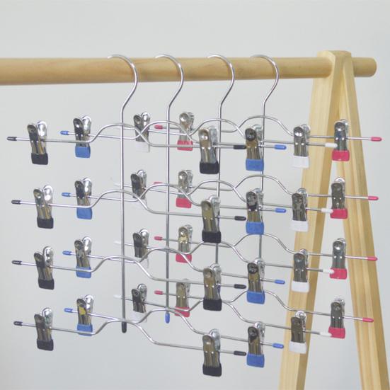 Pants Hanger Good Load-bearing Multi-layered Rustproof Non-slip Simple Installation 4 Tier Wardrobe Clothes Organizer Pants Hanger Household Supplies
