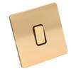 Button Plate Switch Imitation Gold Color Double Control Stainless Steel Panel Wall Push Button