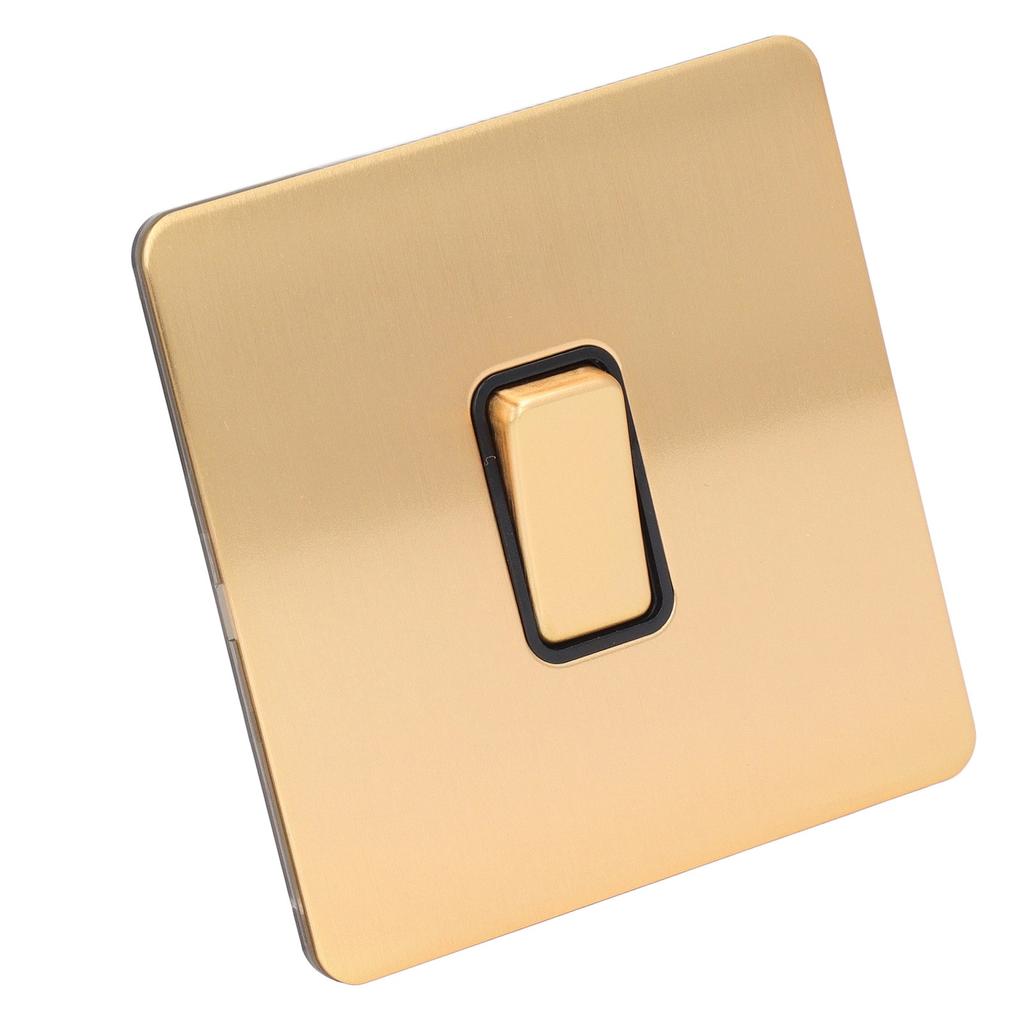 Button Plate Switch Imitation Gold Color Double Control Stainless Steel Panel Wall Push Button