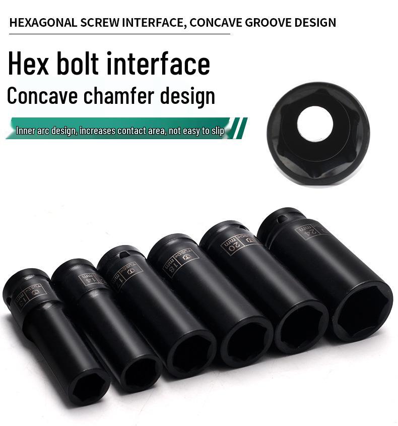 18-Piece Long Hex Socket & Air Wrench Set for Auto Repair