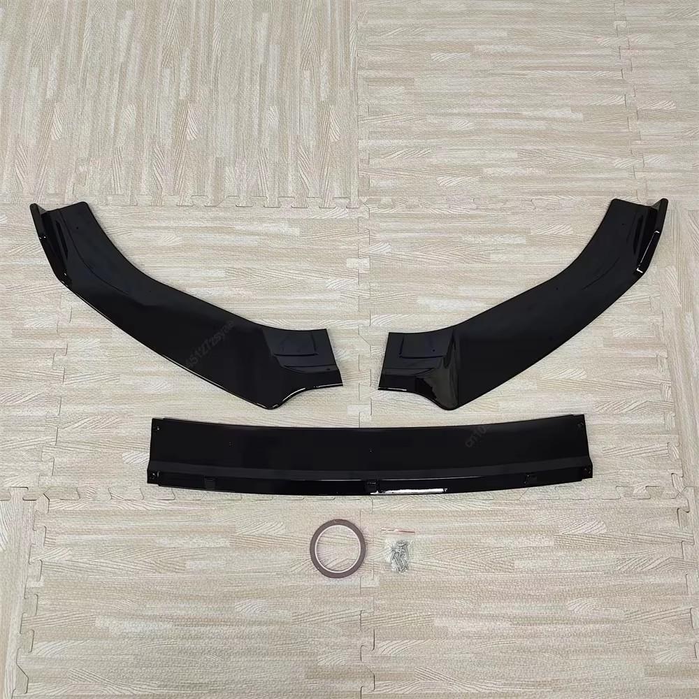 3Pcs Car Front Bumper Lip Spoiler Splitter Diffuser For Seat Leon MK3 S/S S/C S/T Cupra 2017-2020 LCI ABS Black Bodykits Tuning