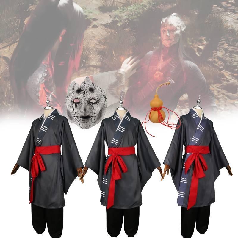 Black Myth Wukong Cosplay Set Game Role Play Party Retro Taoist Costume Robe