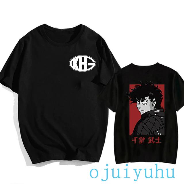 Hajime No Ippo Hip Hop EU Size TShirt Anime Harajuku Tee Tops Men Women Makunouchi Takamura T-Shirt KGB Y2k Manga Tshirt Clothes