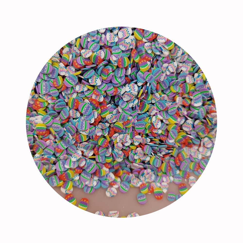 Easter Themed Miniature Eggs Polymer Clay Slice Hot Clay Sprinkles Embellishments for Nail Art Slime Fillers Holiday Party Decor