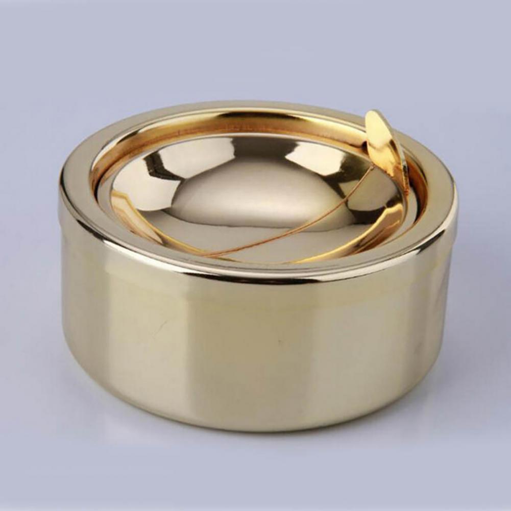 Cigarette Ashtray Metal Ash Tray With Lids Ash Holder Smokeless Ashtray Windproof Cigarette Holder Cigarette Accessories
