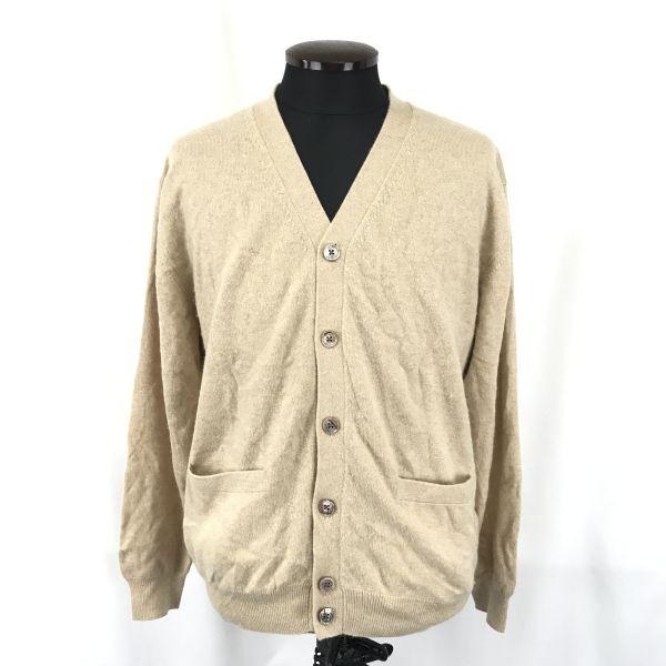 Clothing Collection 100% Cashmere Long-Sleeve Cardigan Beige Men’s L