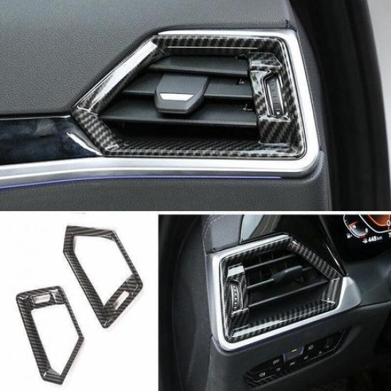 For BMW 3 4 Series G20 2019-2023 Carbon Fiber Console Air Outlet Vent Cover Trim