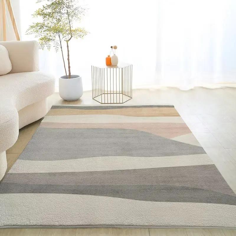 

Сучасний килим для вітальні Простий світлий м який килим Спальні Килими біля дивана Великі Килими Миються Нековзкі Килимки для підлоги 60x90cm