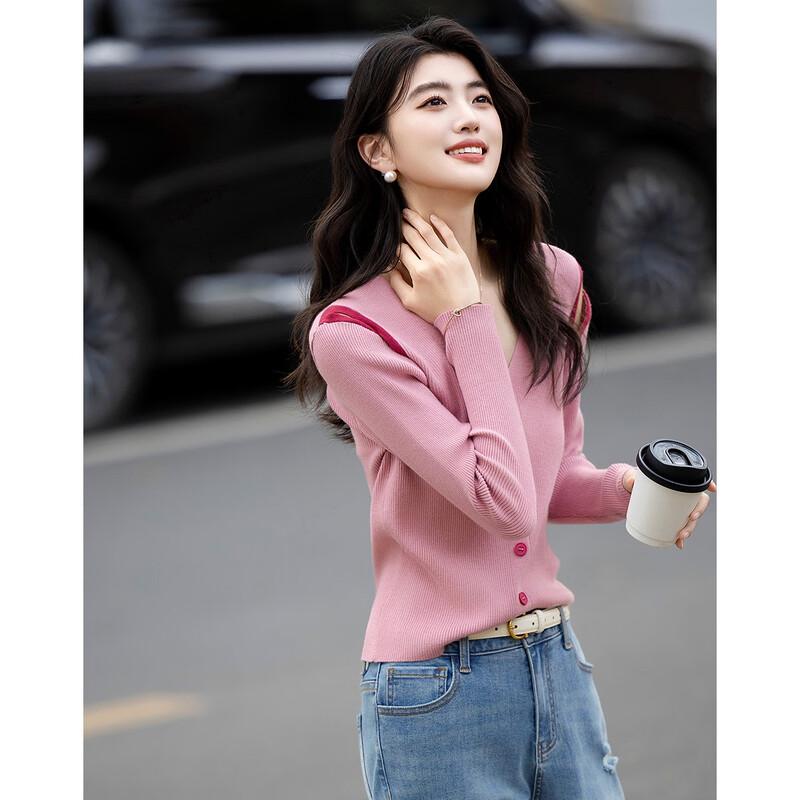 Demana French Style Cloud-Feel V-Neck Knit Top