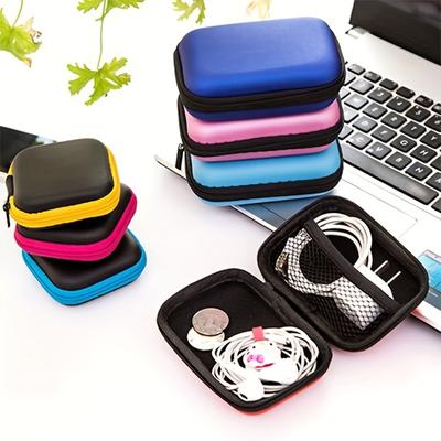 Lightweight Portable Storage Bag - Organize Your Cables, Earphones and Accessories with Ease - Durable Hardside Minimalist Data Cable Bag for Travel