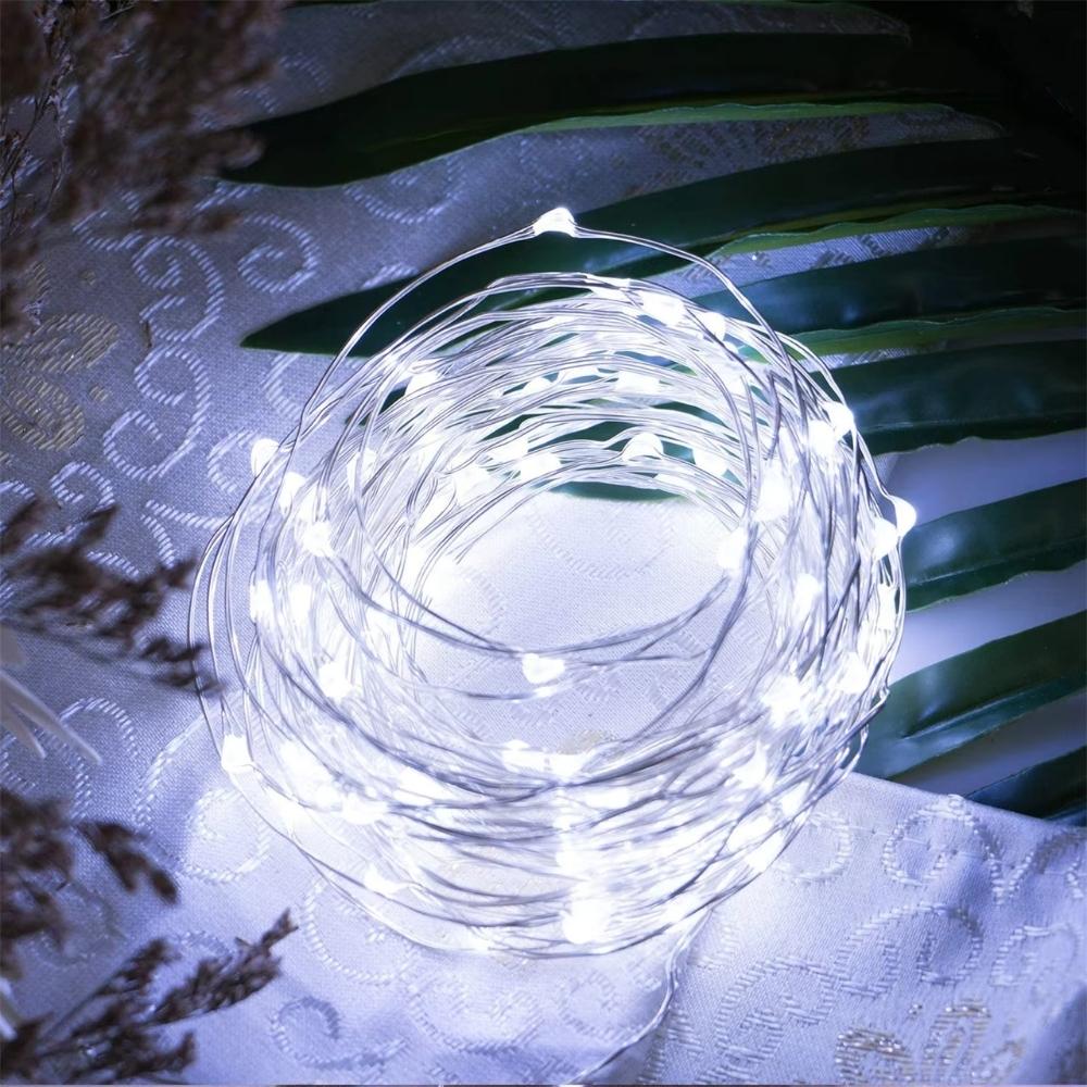 LED Lighting, Battery-powered Wires, Christmas Tree Lights, 20 LEDs, 2m, Cold, Cold