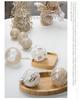 Acryl Weihnachtsbaumschmuck: 9-teiliges Set - 8 cm Schaumstoff-Hängekugeln mit Schneeflocken-Transparentdesign