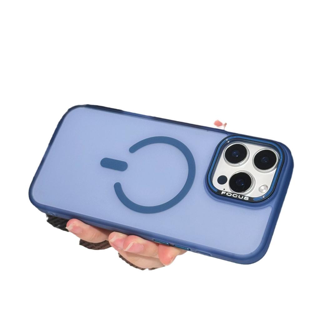 Suitable for Apple 16 Matte Skin-friendly Phone Case, IPhone15Promax Anti-drop Jelly C-shaped Magnetic Case