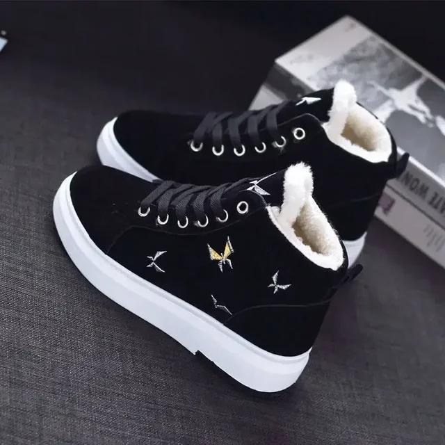 Winter New Boots Women's Ankle Boots Warm Plush Women's Sports Shoes Flat Shoes Lace Up Women's Shoes Women's Short Snow Boots