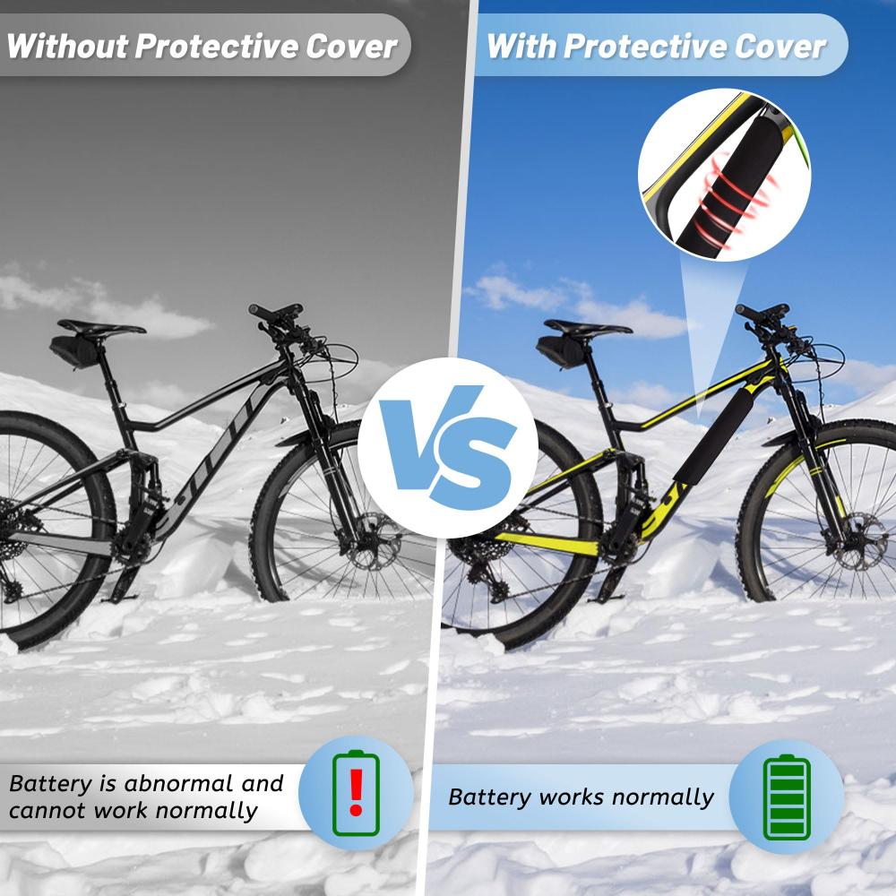 E-Bicycle Lithium Battery Cover Bike Frame Anti Cold Dustproof Waterproof Protection Protective Cover Bicycle Accessories