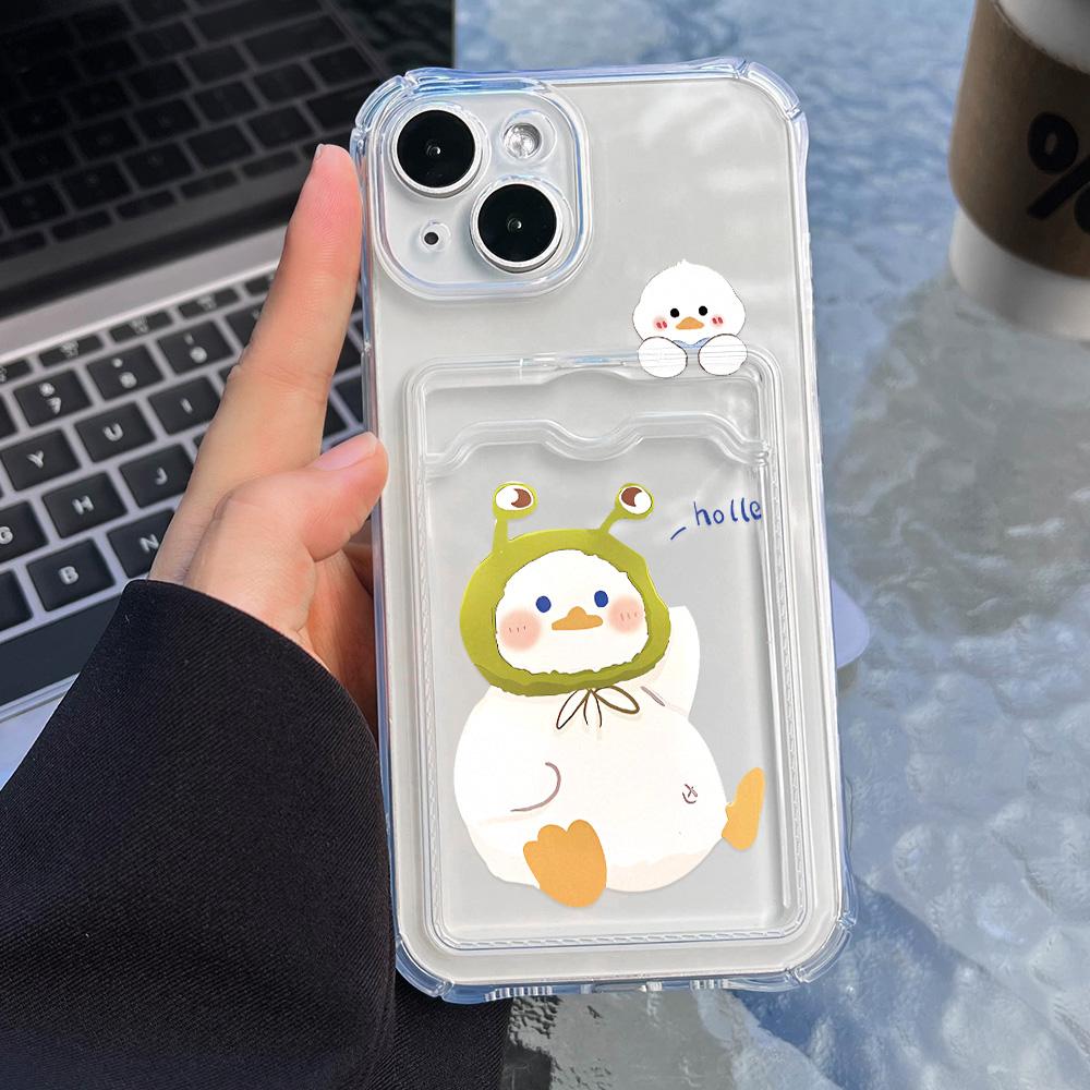 Card Phone Case for iPhone 11 13 XR 15 14 Pro Max iPhone 12 16 7 8 Plus XS Max Samsung S24 S23 A15 A55 A05 A54 Redmi 12 13C 13 9 Cartoon Protection