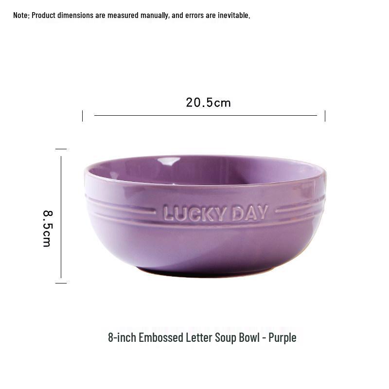8-Inch Nordic Ceramic Soup Tureen - Large Capacity Noodle Bowl, 2024 Design